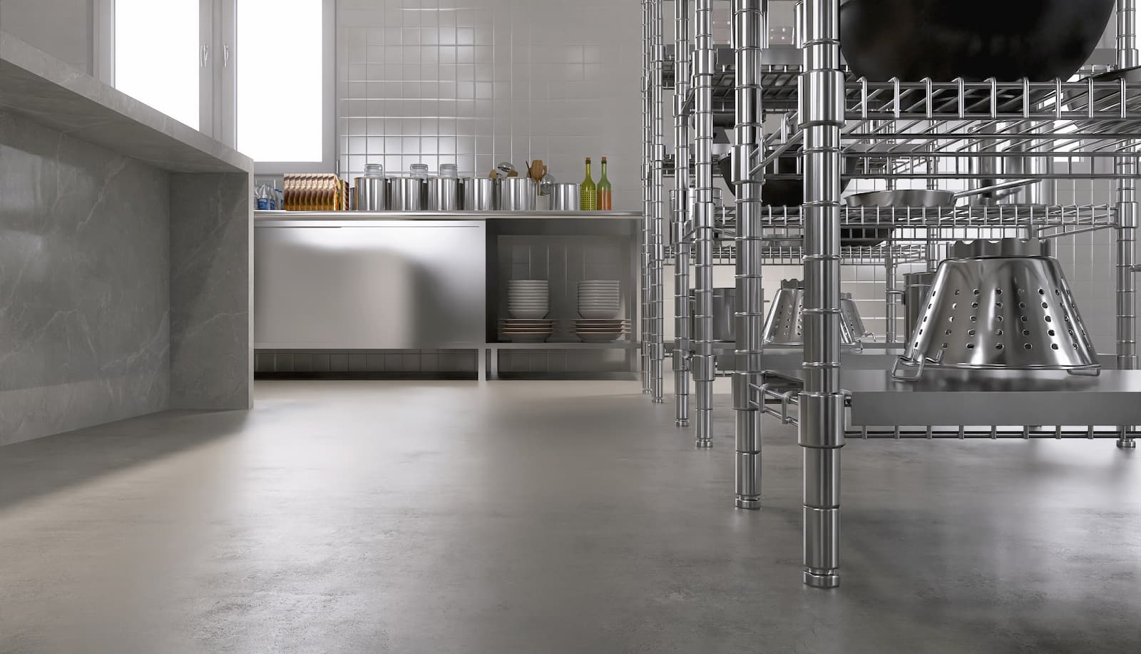 commercial kitchen Why Epoxy is Ideal for Your Kitchen Floor