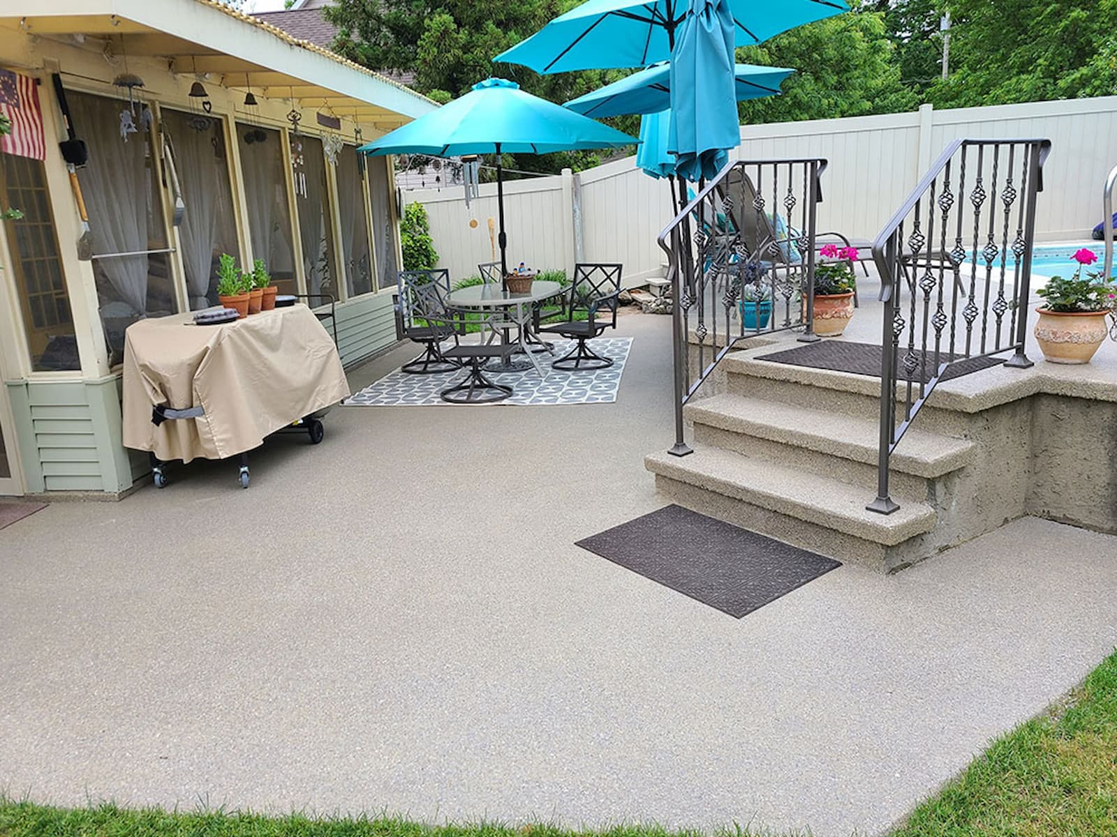 pool deck backyard - Pool Deck Coating: The Ultimate Guide to Safe and Stylish Outdoor Spaces