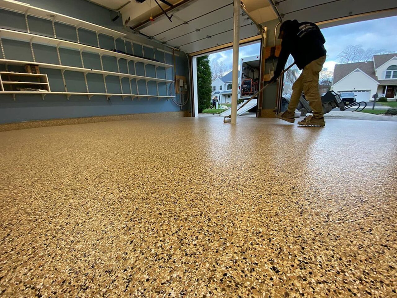 Mastering Durability and Design: The Chip Evolution System by FloorTech Concrete Coatings