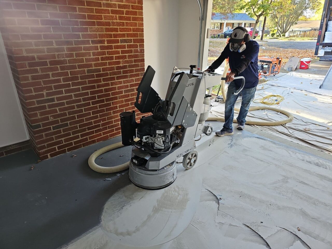 Removing paint from concrete in garage