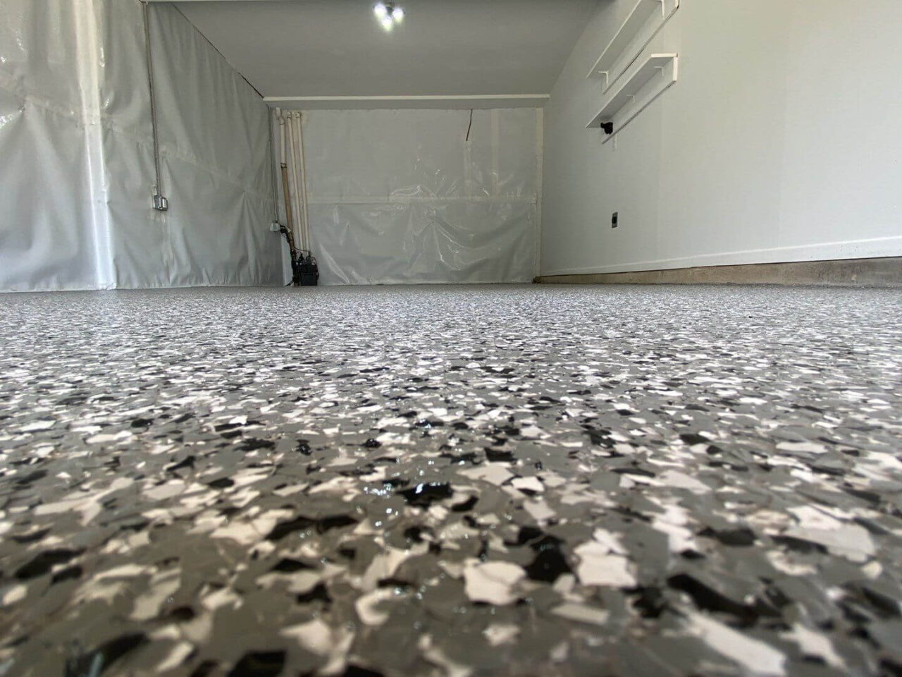 domino flake epoxy garage floor coating