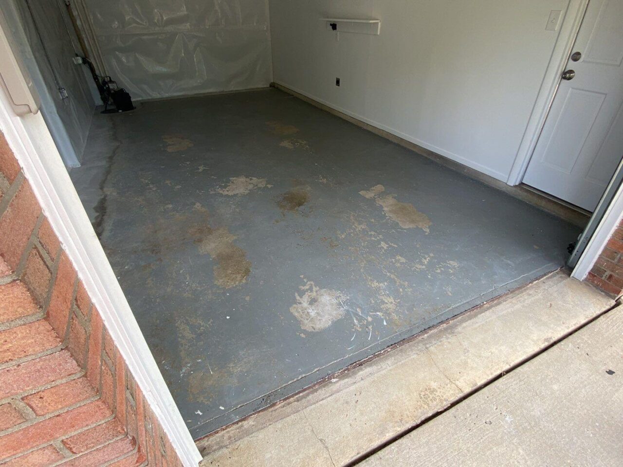 garage floor before installing floortech concrete coating