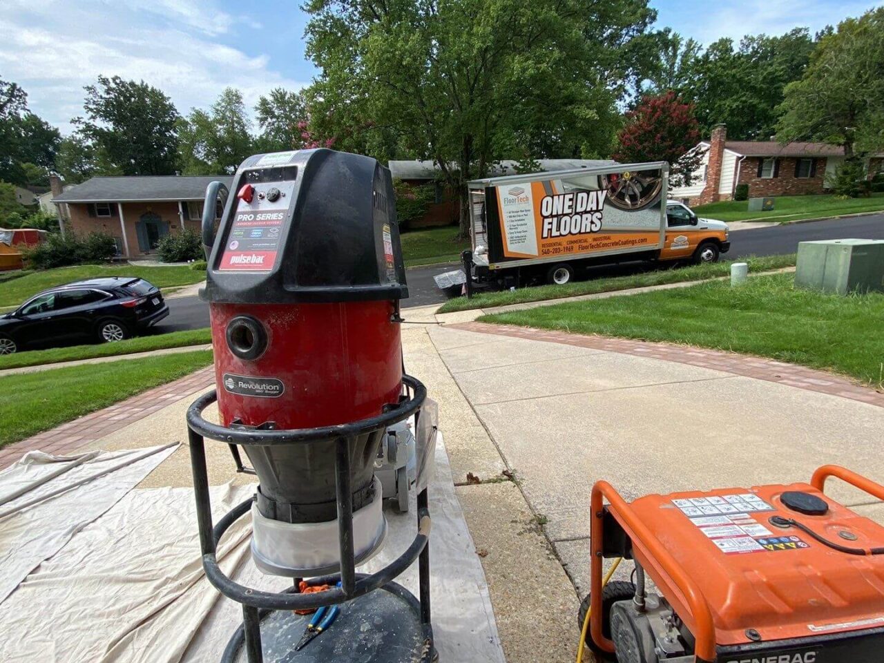 floortech install team gearing up to install garage floor for Springfield resident