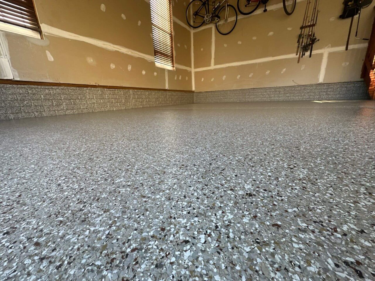 Close-up view showing full flake coverage and seamless finish.